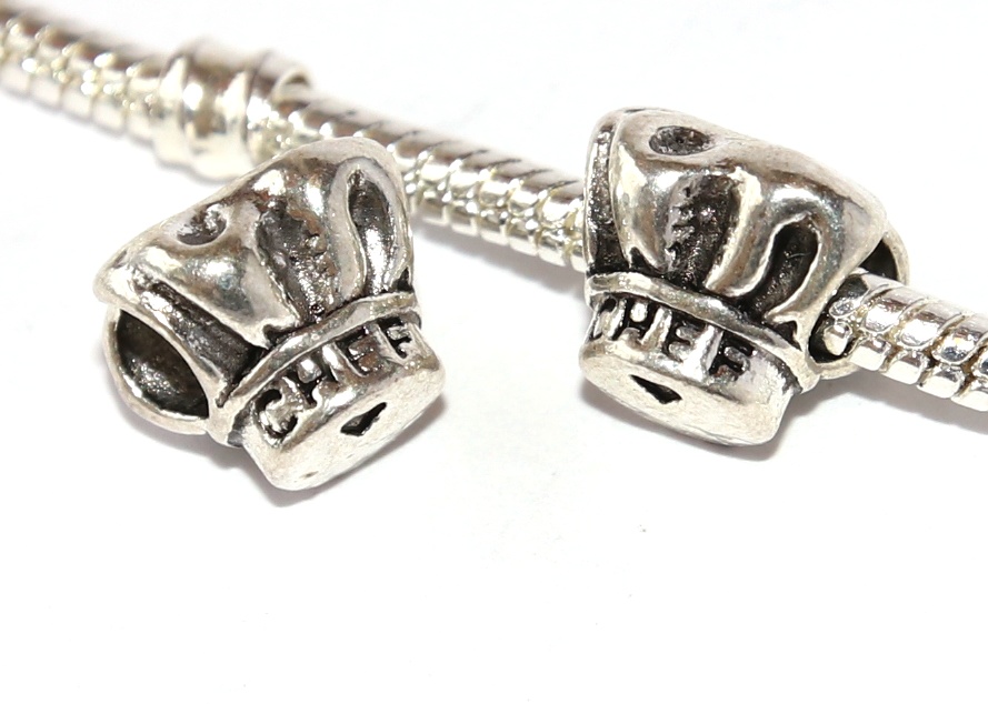 Korálek na náramek Fashion Jewerly - Kuchařka, Miluji vaření, Šéfkuchařská čepice, Chef 2654