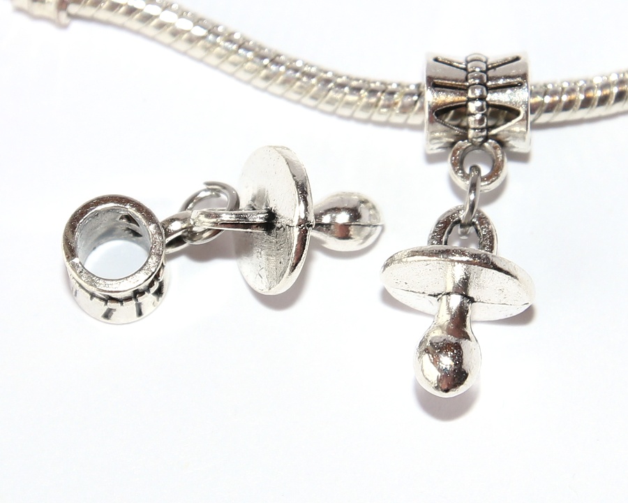 Korálek na náramek Fashion Jewerly - Přívěsek Dudlík, Dítě, Miminko 2670