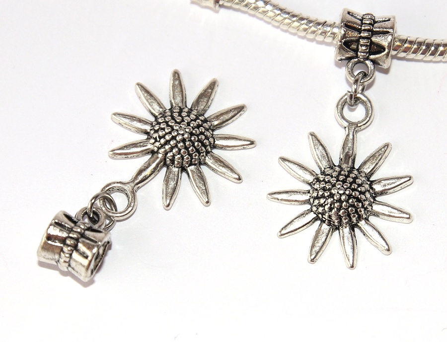 Korálek na náramek Fashion Jewerly - Přívěsek Slunečnice, Květina 2679