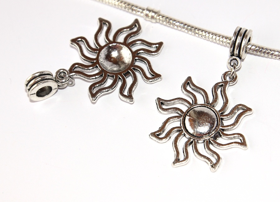 Korálek na náramek Fashion Jewerly - Přívěsek Slunce, Zářící Květina, Sluneční paprsky, Love Sun 2681