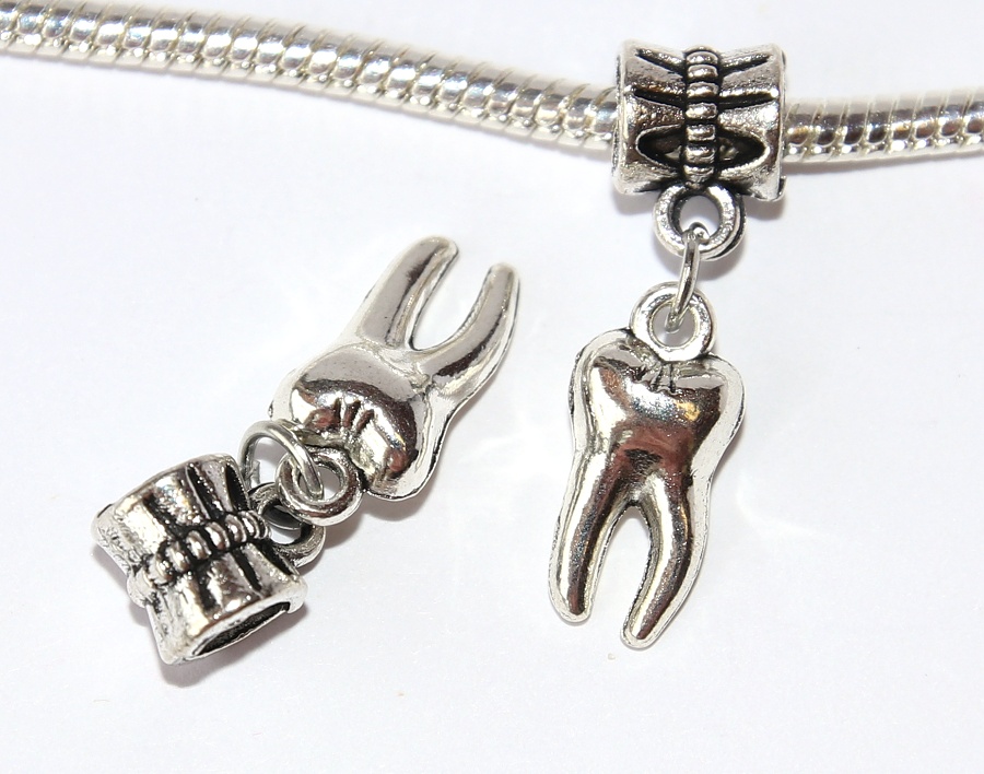 Korálek na náramek Fashion Jewerly - Přívěsek Zub, Zoubek, Stolička, Zdravé zuby 2686