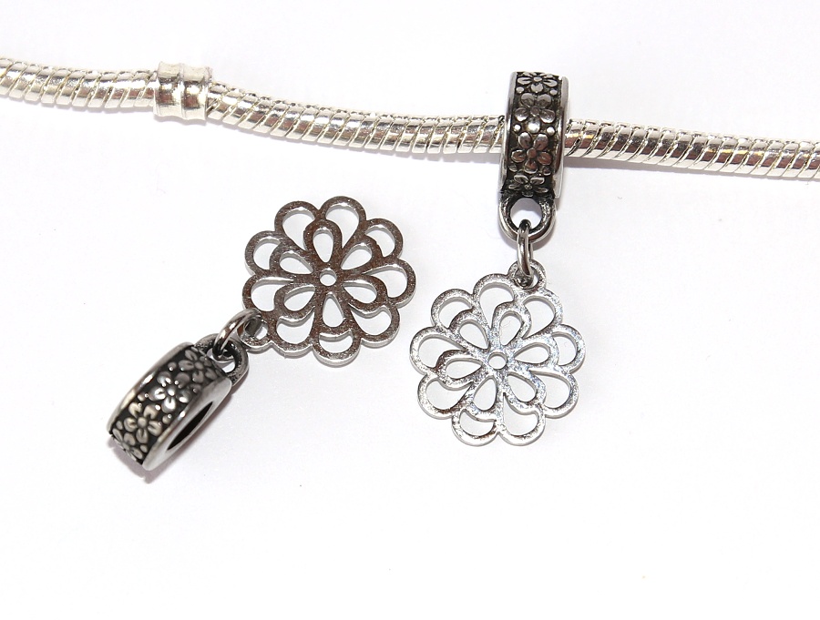 Korálek nerezový Fashion Jewerly - Přívěsek Květina, Něžná princezna, Květinová víla, Love flowers 2695
