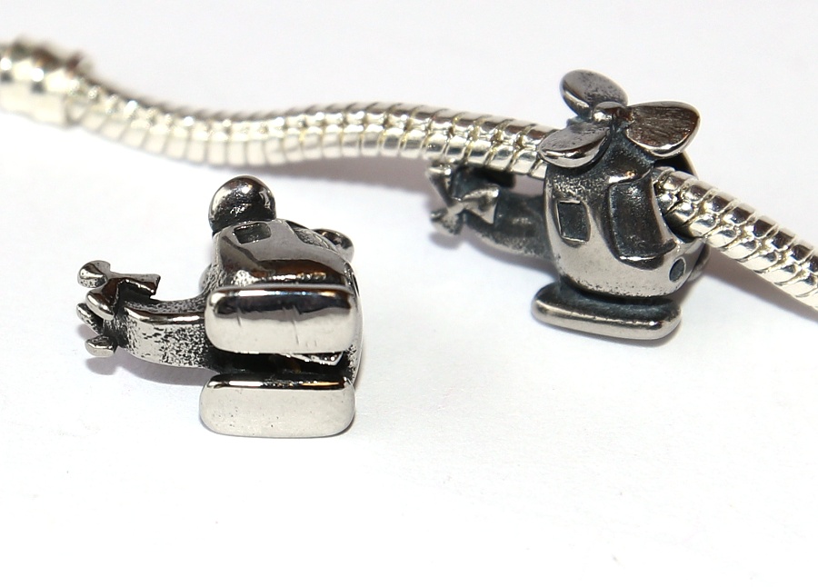 Korálek nerezový Fashion Jewerly - Vrtulník, Letadlo, Miluji cestování, Love flying 2701