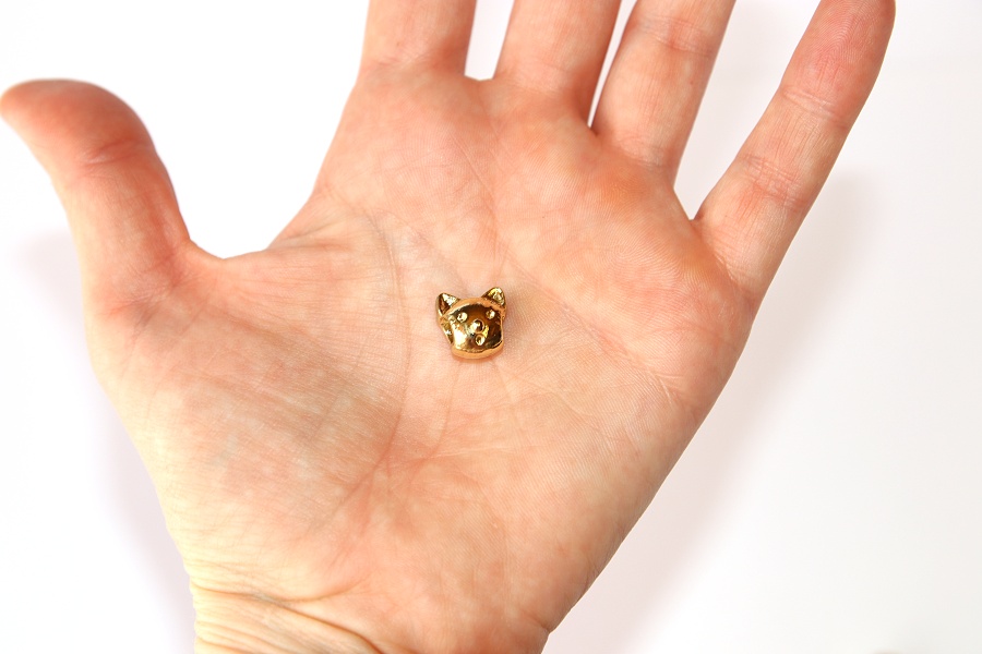 Korálek s velkým průvlekem Fashion Jewerly - Zlatá Kočka, Kočičí dáma, Love cats 2720