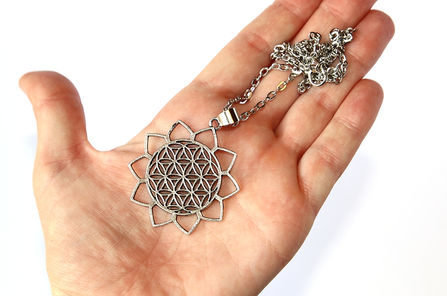 Řetízek Fashion Jewerly - Amulet s Květem života, Merkaba, Kvantová fyzika a vesmírné vědomí, Posvátná geometrie, Flower of Life 2813