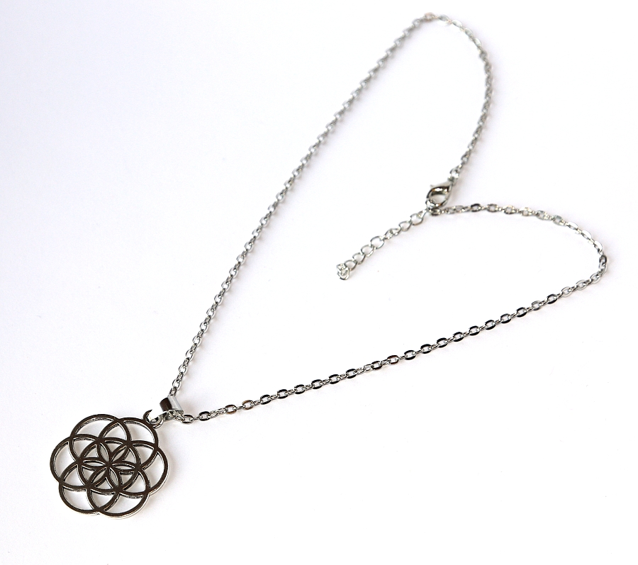 Řetízek Fashion Jewerly - Amulet s Květem života, Merkaba, Kvantová fyzika a vesmírné vědomí, Posvátná geometrie, Flower of Life 2814