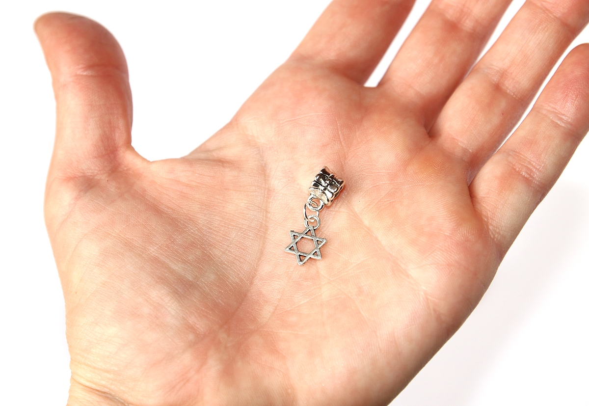 Korálek Fashion Jewerly - Davidova hvězda, Židovská hvězda, Hvězda, Alchymie, Oheň a voda, Star of David 2915 