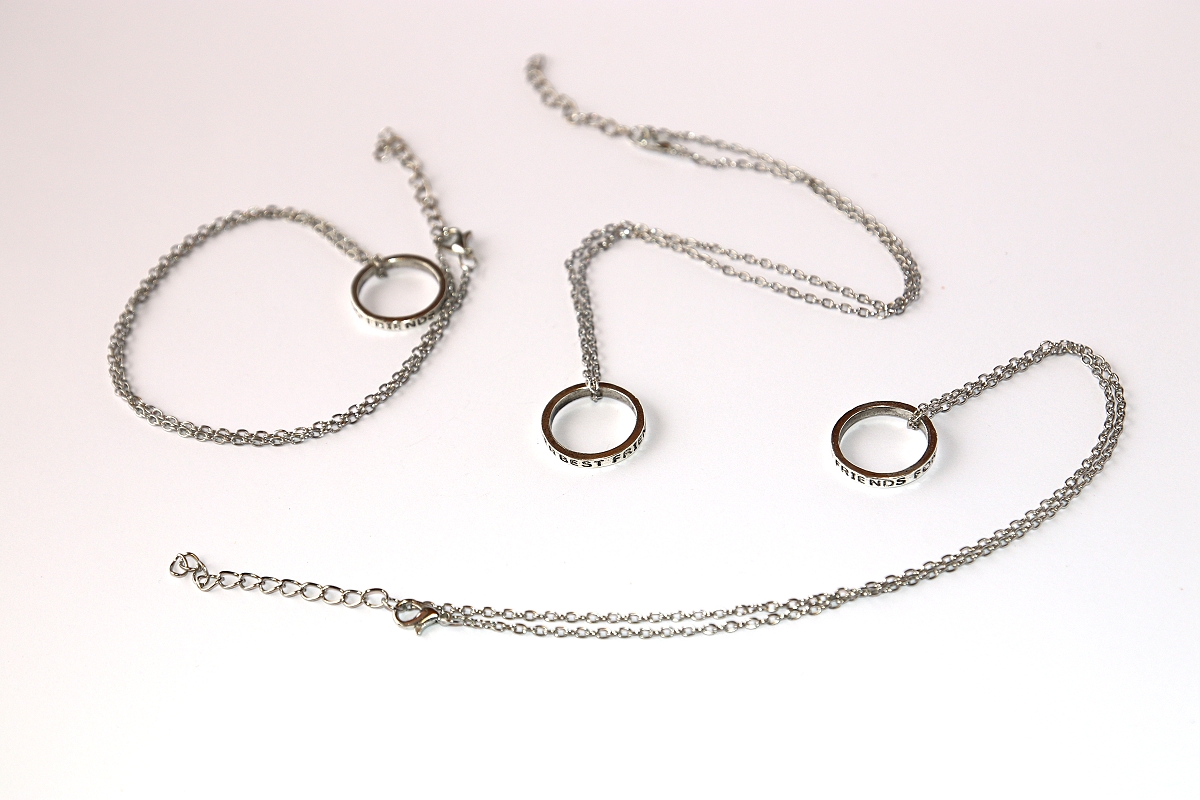 1ks Řetízek do páru pro X osob Fashion Jewerly - Prsteny pro nejlepší kamarády navždy, Přátelství, Best Friends Forever 2953