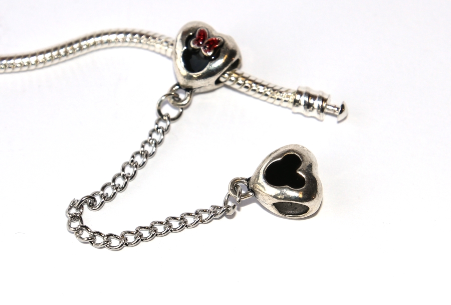 Korálek Fashion Jewerly - Oddělovač na řetízku Myška, Myšák, Mickey, Minnie, Mouse 3083