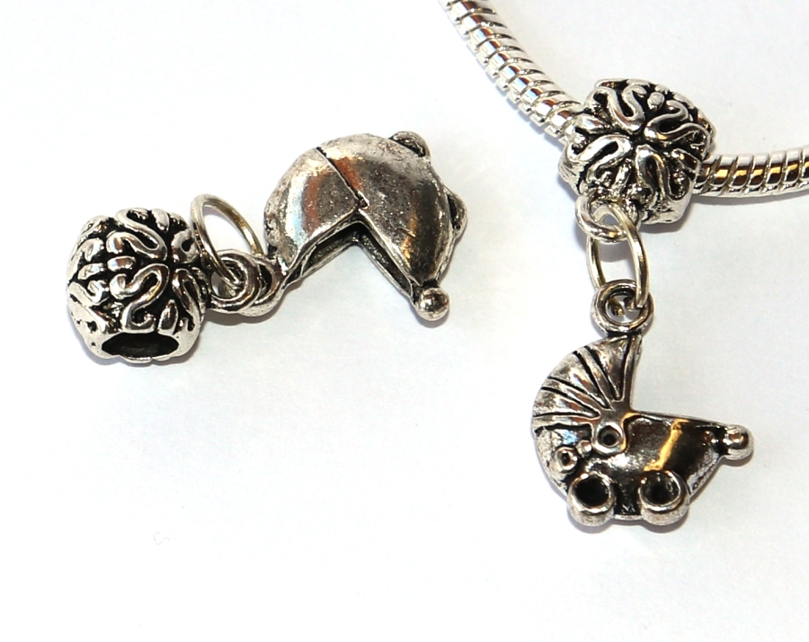 Korálek Fashion Jewerly - Přívěsek Kočárek, Rodina, Děti, Štěstí, Baby buggy 3102