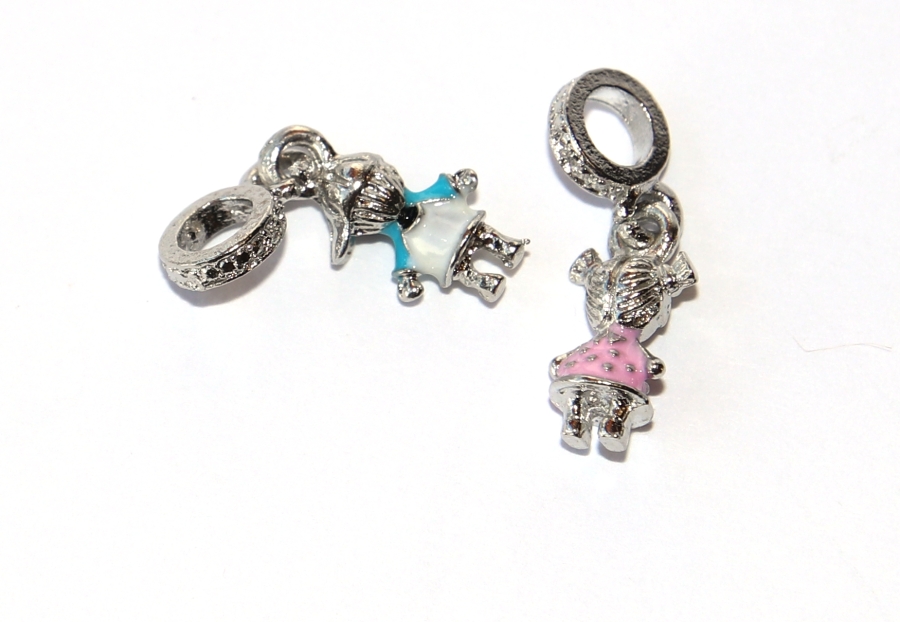 Korálek Fashion Jewerly - Přívěsek Děti, Chlapeček, Holčička, Sourozenci, Rodina, Láska, Children 3107