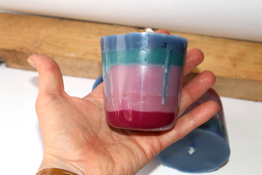 Barevná svíčka Magic Wish - 5 vrstev pastelových barev, 4 světové spojnice 3129