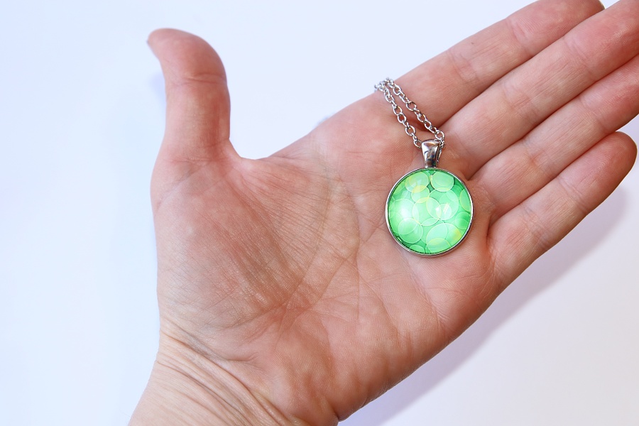 Řetízek Fashion Jewerly - Amulet Zelené bubliny, Lehkost, Bubble Dream 3186