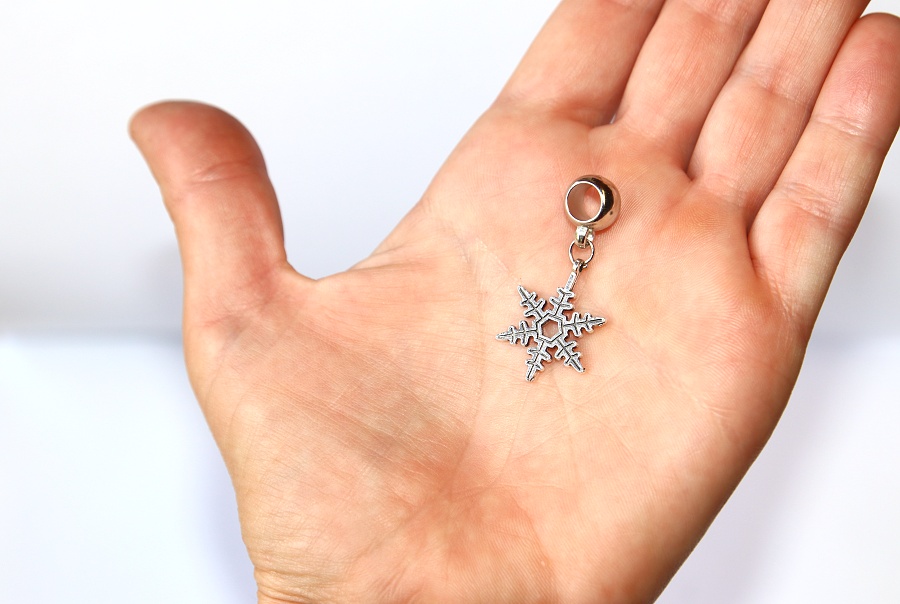 Korálek Fashion Jewerly - Přívěsek Sněhová vločka, Příroda, Snowflake 3211