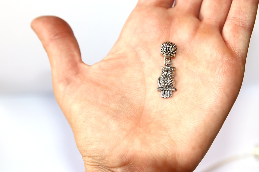 Korálek Fashion Jewerly - Přívěsek Sedící sova, Příroda, Zvířata, Moudrost, Owl 3214