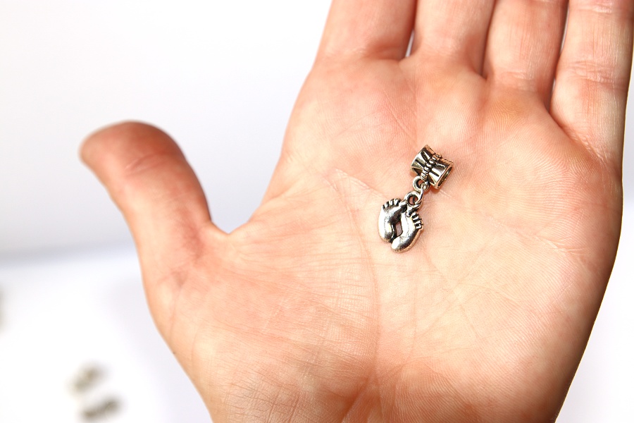 Korálek Fashion Jewerly - Přívěsek Šlápoty, Stopy, Chodidla, Pohyb, Zábava, Feet  3232