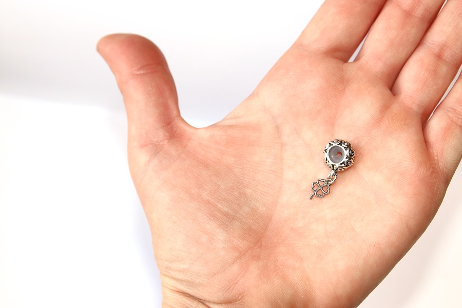Korálek na náramek Fashion Jewerly - Čtyřlíéstek, Stopper, Zarážka, Cloverleaf 3262