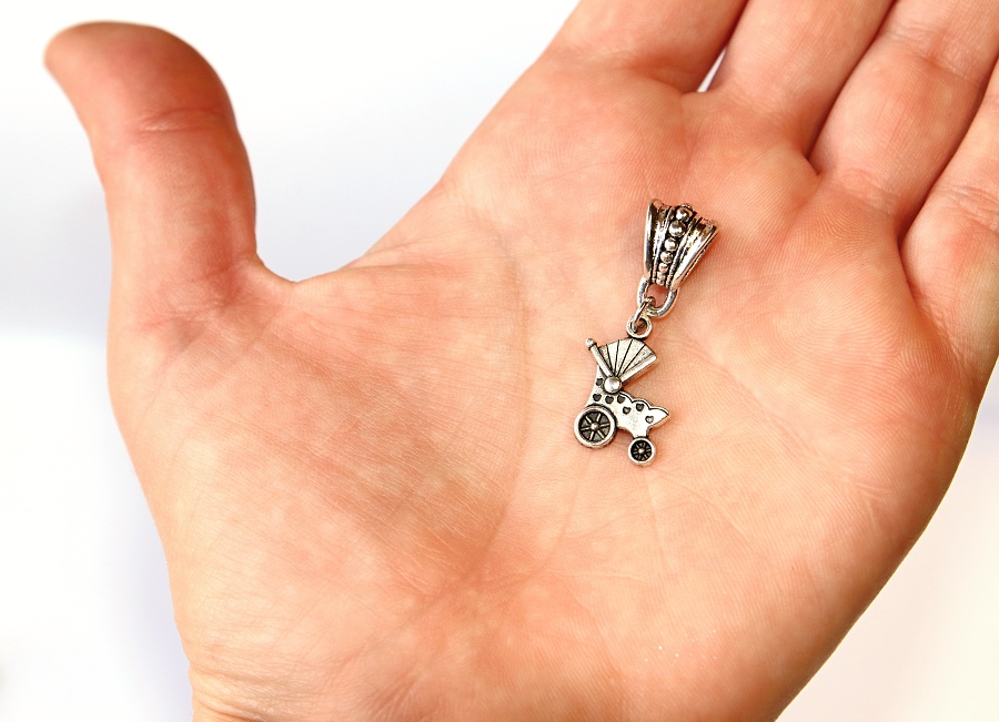 Korálek Fashion Jewerly - Přívěsek Kočárek, Rodina, Děti, Štěstí, Baby buggy 3273