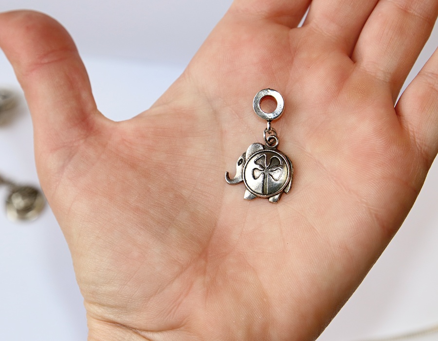 Korálek Fashion Jewerly - Slon, Čtyřlístek, Zvířata, Příroda, Štěstí, Elephant 3281