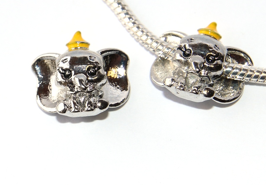 Korálek na náramek nebo řetízek Fashion Jewerly - Slon, Slůně, Zvířata, Příroda, Elephant 3288
