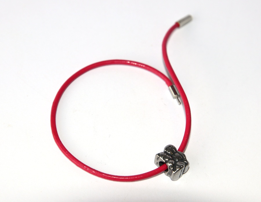 Náramek na korálky a přívěsky Fashion Jewerly - Růžový hladký se sponou 22 cm 3345