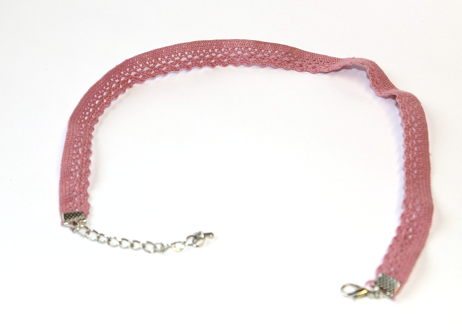 JoyKa Choker, náhrdelník okolo krku, Originalní jediné kusy s příběhem - Něžná, růžová krajka, Staročeská Dívčina, Santiago de Compostela, Cutie for life 3352