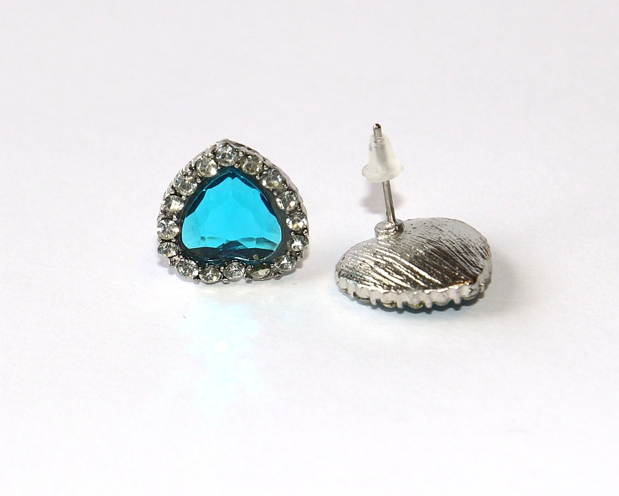 Náušnice Fashion Jewerly - Modré srdce oceánu, Titanic, Mořská víla, Třpytivá lady 3370