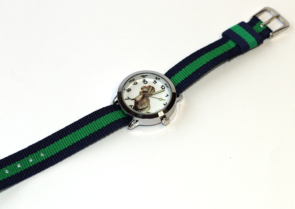 Dětské a universální hodinky Fashion Jewerly - Dinosaurus, Tyranosaurus Rex, Jurský park, Přerostlý ještěr, Ručičky svítí ve tmě 3499