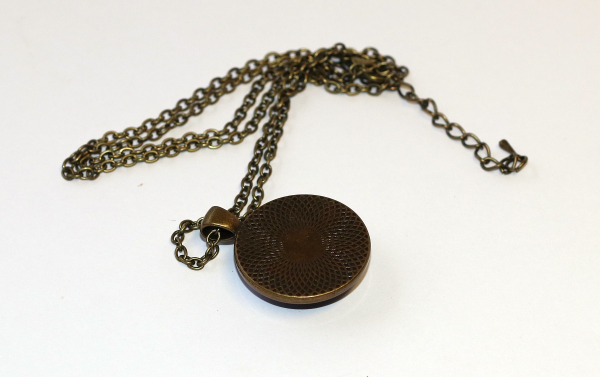 Řetízek Fashion Jewerly - Amulet Dračí láska v bronzu, Růžový a modrý drak v srdci, Stabilita a rovnováha, Love dragons 3510