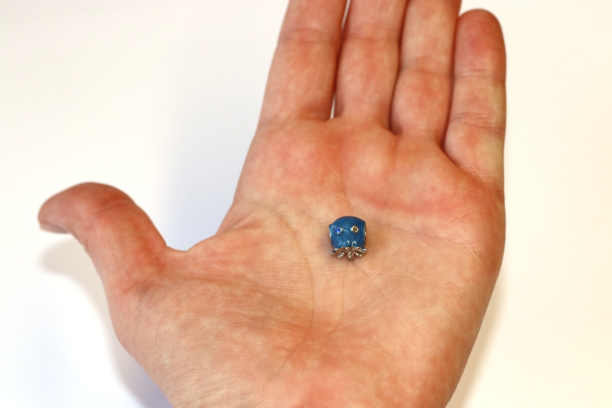Korálek Fashion Jewerly na náramek nebo řetízek - Modrá Chobotnice, Roztomilá Chapadla, Miluji moře, Prázdniny 3552