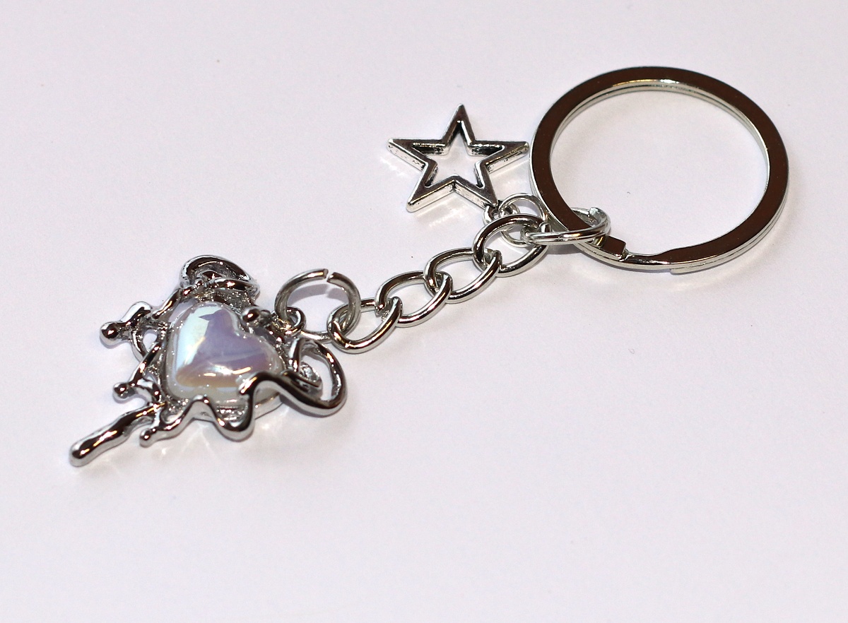 AsterSilver Klíčenka - Srdce, Velryba, Medůza s korálky 3557