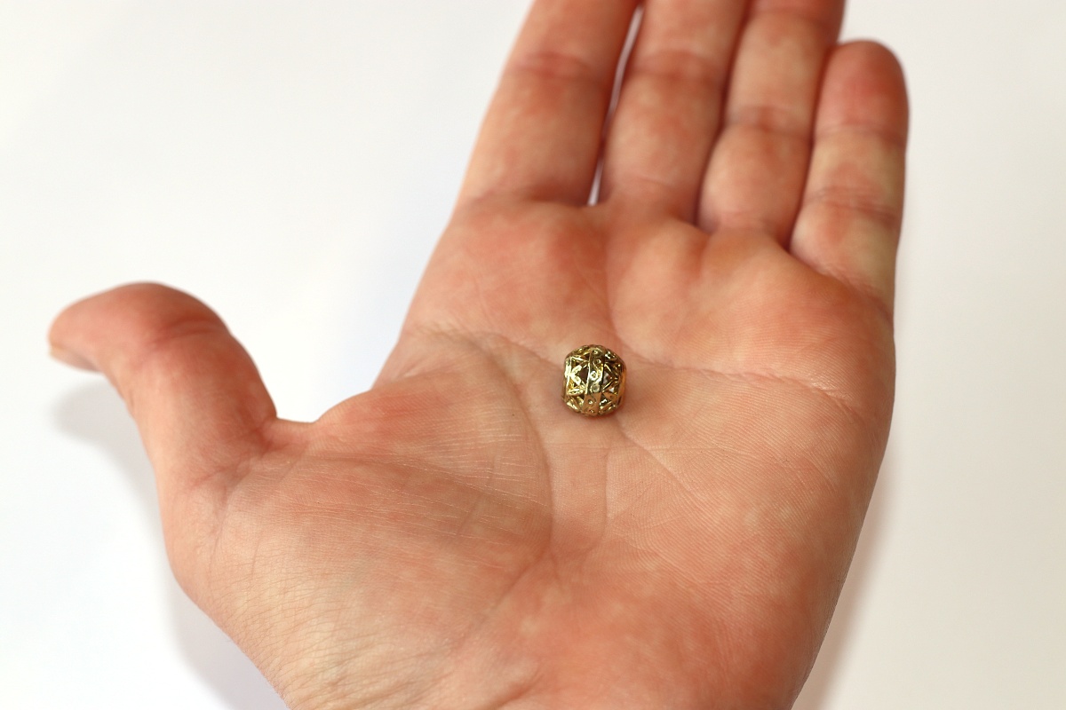 Korálek Fashion Jewerly na náramek nebo řetízek - Zlaté Vlnky, Vlnohraní, Elegance 3563
