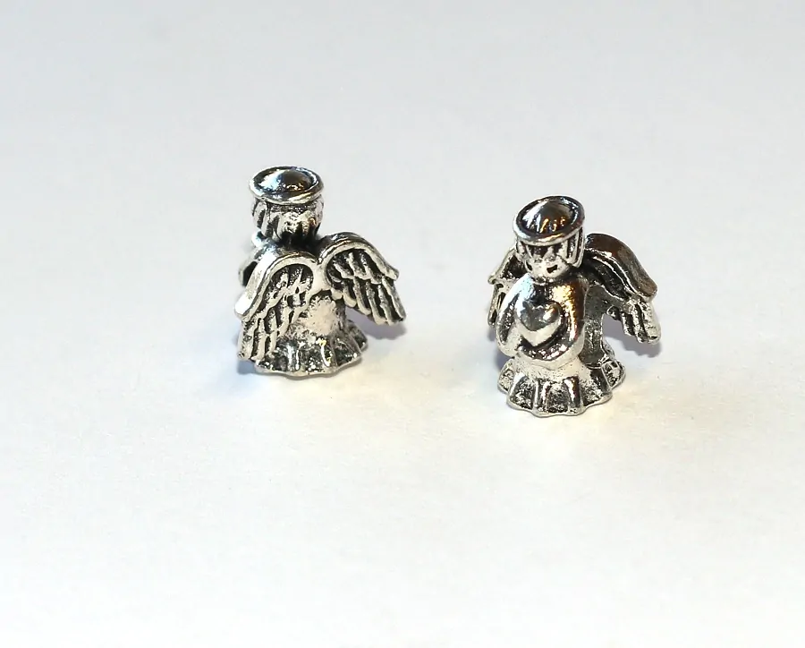 Korálek Fashion Jewerly na náramek nebo řetízek - Anděl strážný se srdíčkem, Andílek pro štěstí, Love Angels 3614