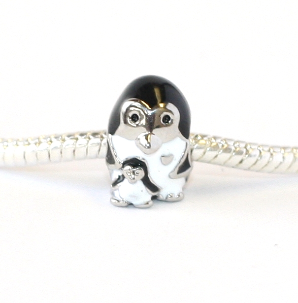 Korálek na náramek Fashion Jewerly - Tučnáci, matka s dítětem 1260