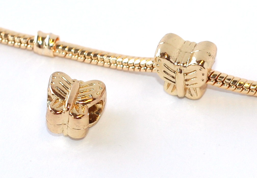 Korálek Fashion Jewerly - Zlatý motýl 1366