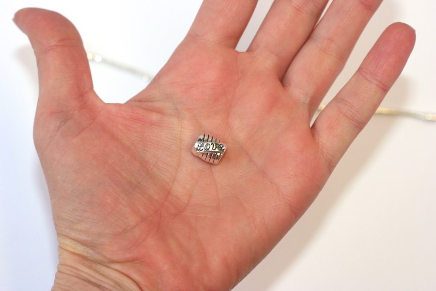 Korálek na náramek Fashion Jewerly - Oválek Láska, Love 1410