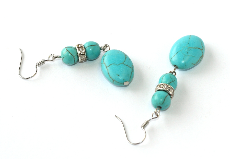 Náušnice Fashion Jewerly - Tibetská, tyrkysová kráska 1551