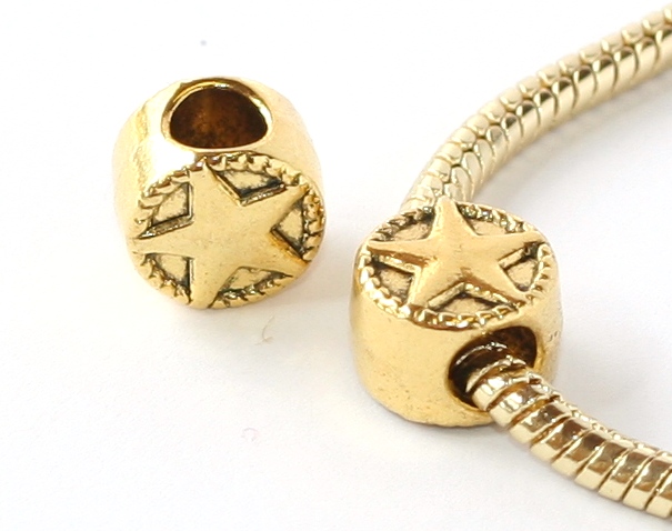 Korálek na náramek Fashion Jewerly - Hvězda, hvězdička, gold star 1711