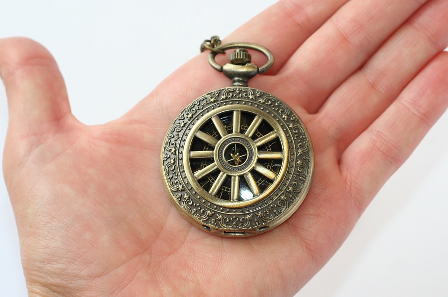MR kapesní, otevírací hodinky na řetízku - Antique Retro Elegant Man 1767