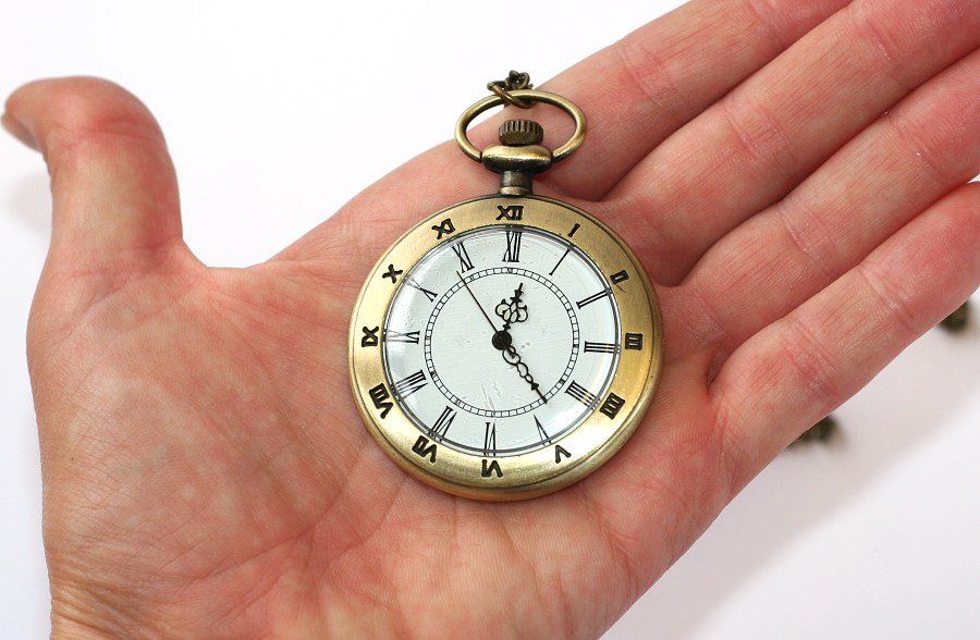 MR kapesní hodinky na řetízku - Retro, Vintage, Rome Simple, Open face 1784