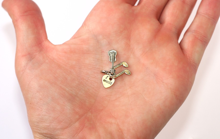 Korálek Fashion Jewerly - Přívěsek Kytara, noty, Love Music, Hudba 1817