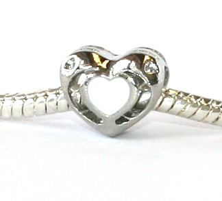 Korálek na náramek Fashion Jewerly - Enamel Srdce, Čistá láska 2041