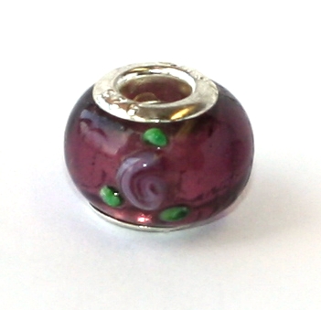 Korálek na náramek Fashion Jewerly - Květinová víla s perletí, Romance 2102