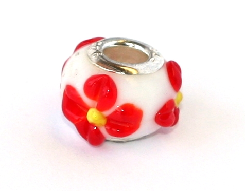 Korálek na náramek Fashion Jewerly - Skleněná květina, Flower Romance 2103