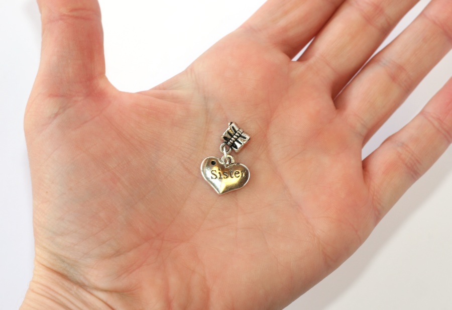 Korálek Fashion Jewerly - Přívěsek Srdce s nápisem Sister, Setra 2145