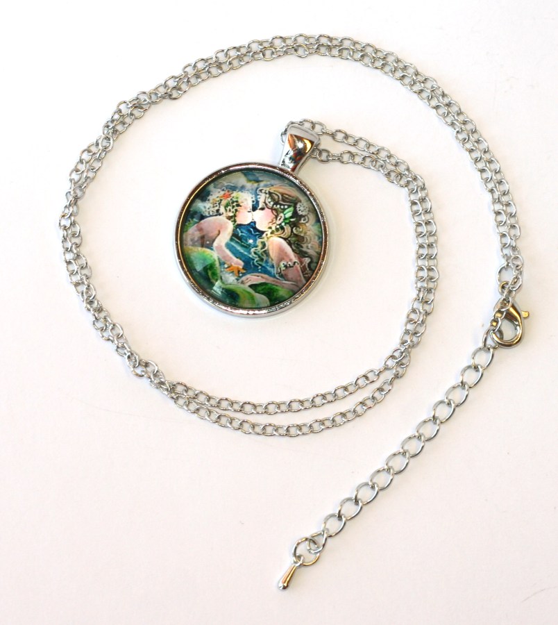 Řetízek Fashion Jewerly - Amulet Mořská víla, Maminka líbá dítě, Láska 2191