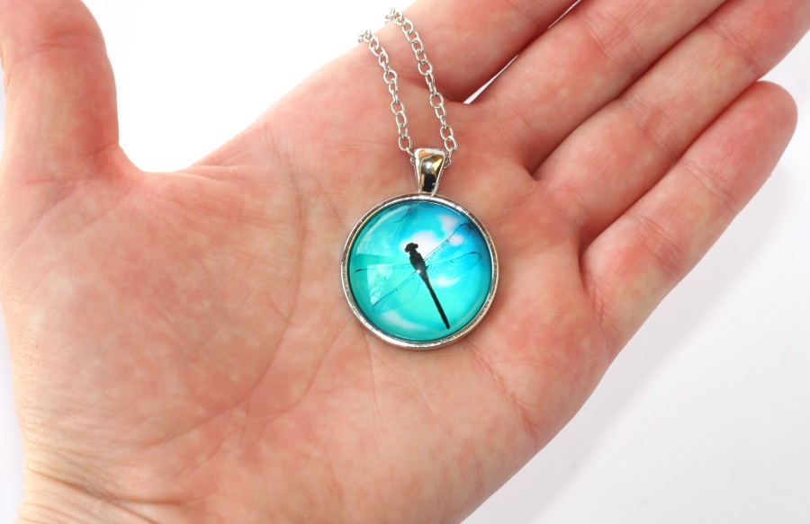 Řetízek Fashion Jewerly - Amulet Vážka v modrém, Dragonfly Blue 2209