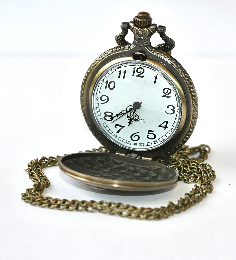 Kapesní, bronzové, Hodinky na řetízku - Golfista hraje golf 2239