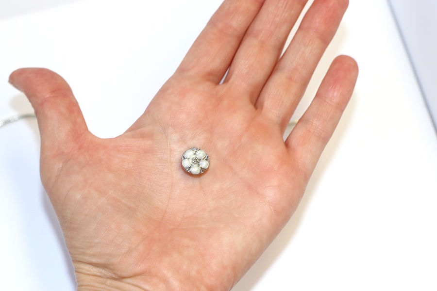 Korálek na náramek Fashion Jewerly - Krémová květina, Bílá orchidej 2328