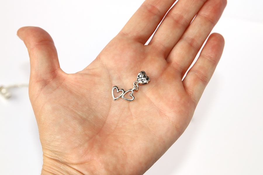 Korálek Fashion Jewerly - Přívěsek Dvě Srdce spojená, Srdíčka, Love Connection 2346
